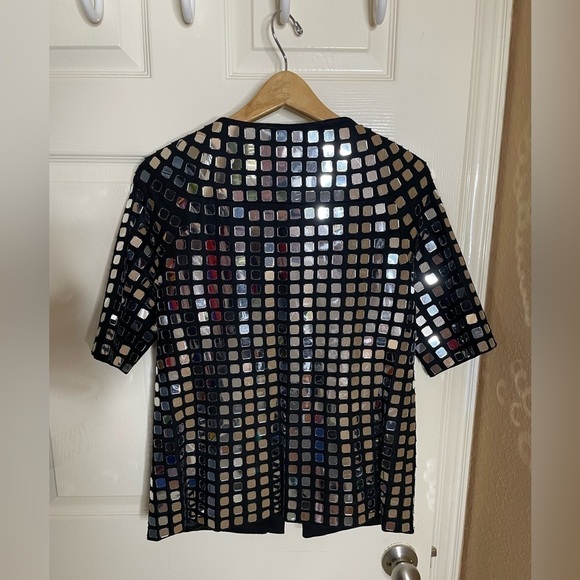 Alice & Olivia Nelle embellished Mirrored top small womens - Picture 5 of 10